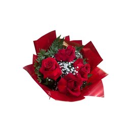 Imagem de Buquê com 4 Rosas Vermelhas