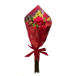 Imagem de Ramalhete Rosa Solitária Premium