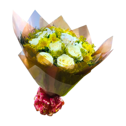 Buquê Louis 12 Rosas Brancas