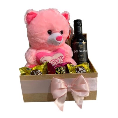 Box de Pelúcia com Vinho