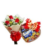 Combinado Buquê e chocolates
