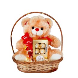 Imagem de Cesta de Urso e chocolate 