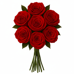 Imagem de Buquê 7 Rosas Vermelho no Kraft