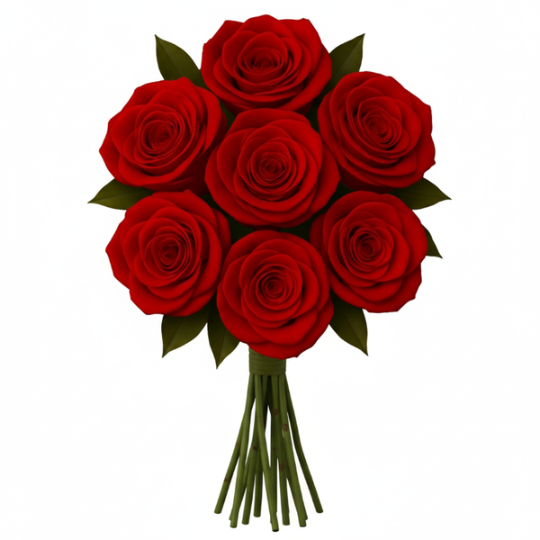 Buquê 7 Rosas Vermelho no Kraft