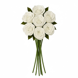 Imagem de Buquê 7 Rosas Brancas