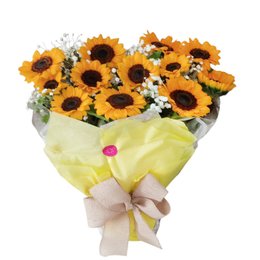 Imagem de Buquê 12 Girassóis Amarelos 