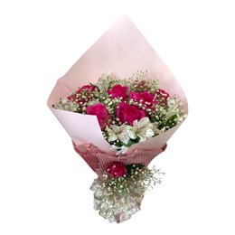 Imagem de Buquê Clássico de Rosas Pink