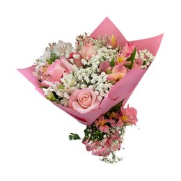 Imagem de Buquê Clássico Rosa Bebê