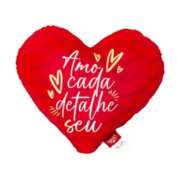 Kit Almofada Coração e Caneca Amo Cada Detalhe Seu