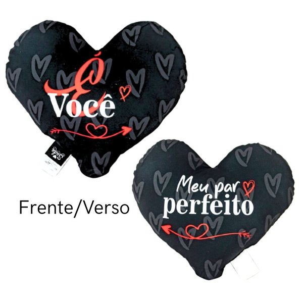 Kit Presente Almofada Coração e Caneca Par Perfeito