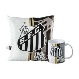 Imagem de Kit Presente Almofada e Caneca Oficial Time Santos