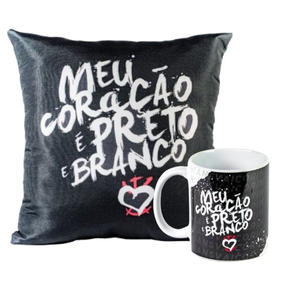 Kit Presente Almofada e Caneca Oficial Corinthians