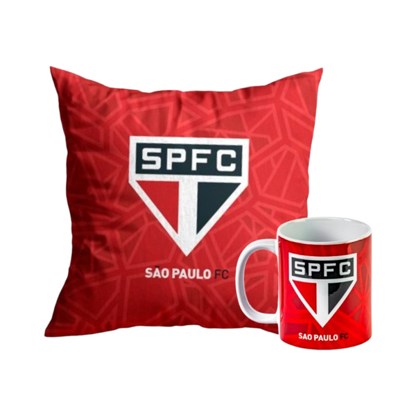 Kit Presente Almofada e Caneca Oficial Time São Paulo