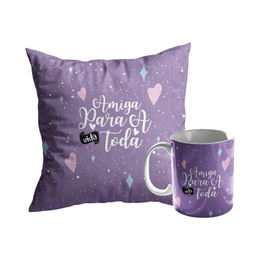 Imagem de Kit Presente Almofada e Caneca Amiga Para a Vida Toda