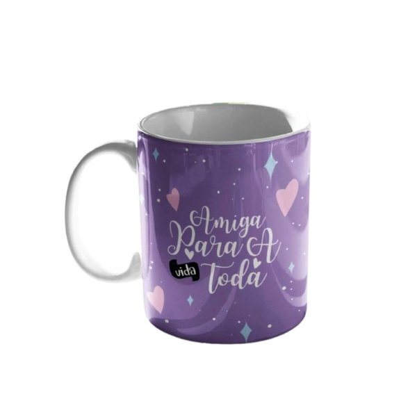 Kit Presente Almofada e Caneca Amiga Para a Vida Toda