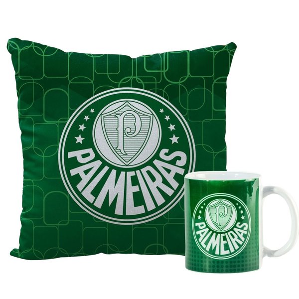 Kit Presente Almofada e Caneca Oficial Palmeiras