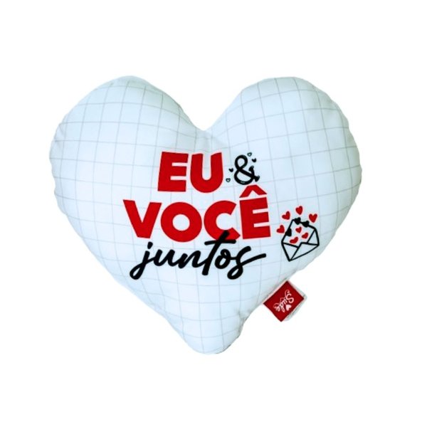 Kit Presente Almofada Coração Caneca Eu e Você Juntos