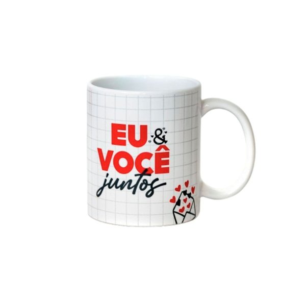 Kit Presente Almofada Coração Caneca Eu e Você Juntos