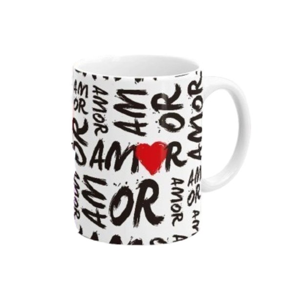 Kit Presente Almofada Coração e Caneca Namorados Amor