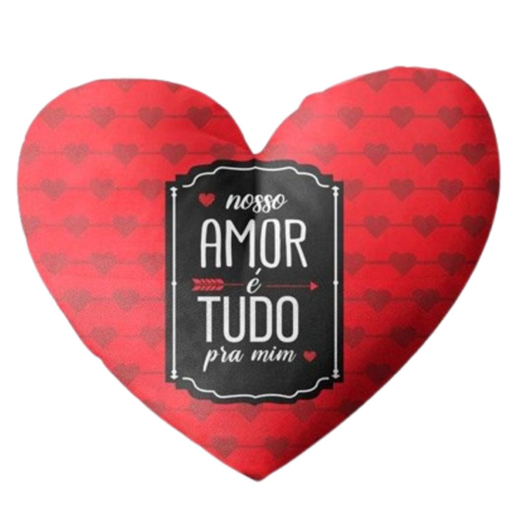 Kit Almofada Coração Caneca Nosso Amor é Tudo Pra Mim