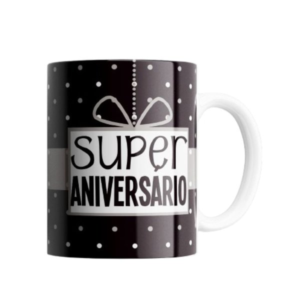 Kit Presente Almofada e Caneca Super Aniversário