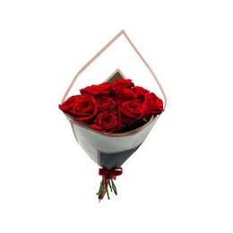 Imagem de Buquê de 12 Rosas Vermelhas em Papel Coreano