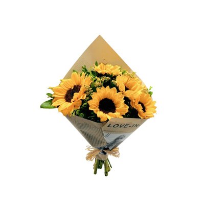 Buquê com 6 Girassóis em Papel Vivace