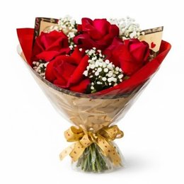 Imagem de Buquê Glamour com 4 Rosas