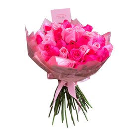 Imagem de Buquê de 50 Rosas em Tons de Rosa