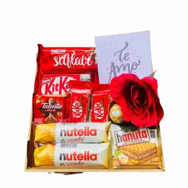 Cesta Afeto e Chocolate Para Mulher