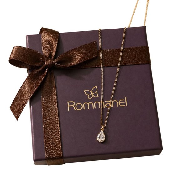 Colar Rommanel Gota Folheado 