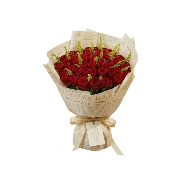 Buquê de Rosas Vermelhas Dia dos Namorados 50 botões