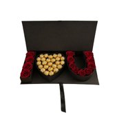 Caixa I Love You Premium Rosas Vermelhas