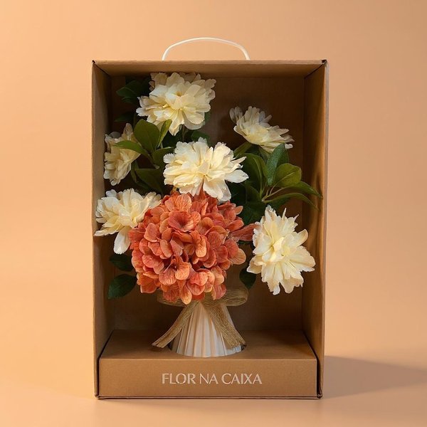 Buquê Hortência e Dálias - Envasado