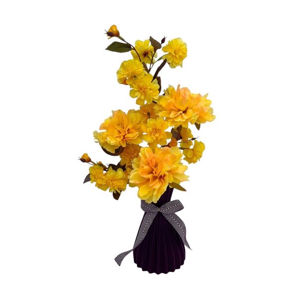 Buquê Dálias e Cravinas Amarelas - Envasado