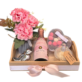 Cesta de Espumante com Flores