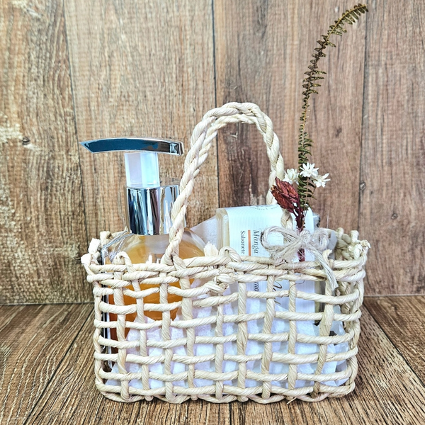 Cesta Sabonete Artesanal Líquido e Barra