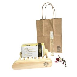Imagem de Kit Saboneteira, Sabonete Artesanal e Mini Homespray