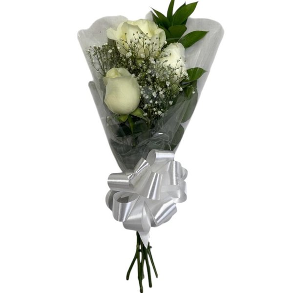 Buquê Prestige 3 Rosas Brancas