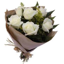 Imagem de Buquê Elegante com 6 Rosas Brancas