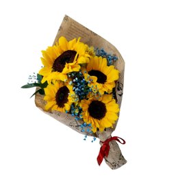 Imagem de Encantador Buquê com 4 Girassóis