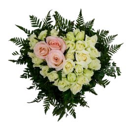 Imagem de Arranjo de Coração: Rosas e Rosas