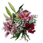 Buquê de Lirio, Gispo e Mini Rosa