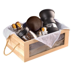 Imagem de Cesta Moedor de Café, Camafeus e Pão de Mel rcheado