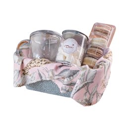 Imagem de Mini Cesta Xícara Infusora, Bala de Coco e Macarrons