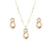 Conjunto  de Colar e Brincos Elos Semijoia