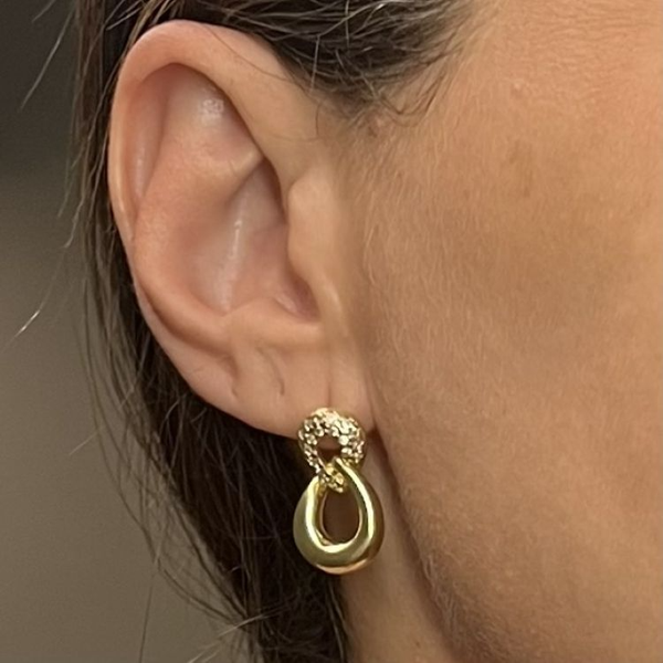 Conjunto  de Colar e Brincos Elos Semijoia