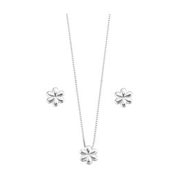 Imagem de Conjunto Colar e Brinco Flor em Prata 925