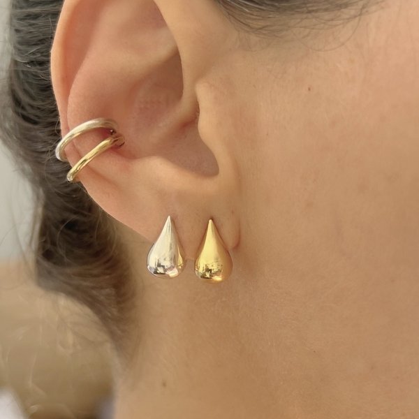 Brinco Gota em Prata 925