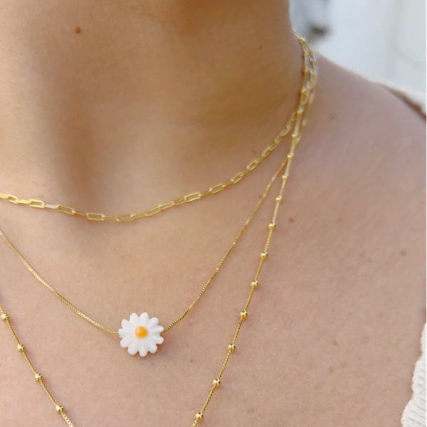 Colar Margarida em Madrepérola - SemiJoia